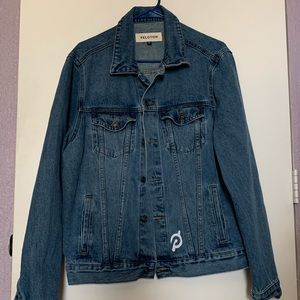 RARE Peloton M Logo Spellout Jean Denim Jacket